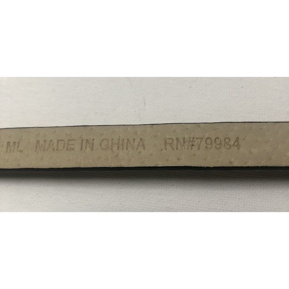 Chicos Black Leather Hip Belt Adjustable Pewter Boho Horseshoe Buckle M/L 31-44” - Picture 12 of 16